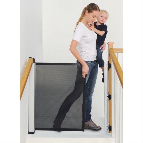 LASCAL Kiddy Guard Accent Baby Safety Gate | 2 Side Bannisters (Staircase) | Up to 100cm